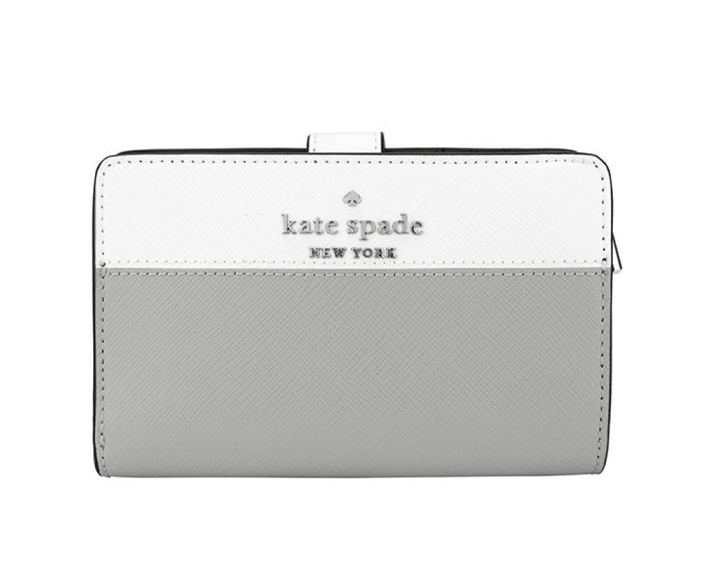 Staci Colorblock Medium Compact Bifold Wallet (Grey/Multi)